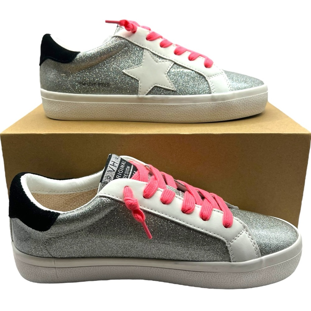 Vintage Havana Thunder Silver Multi Sneaker Glitter Pink White 8.5